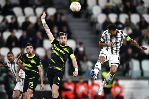 Db Torino 13 04 2023 - Europa League Juventus-Sporting Lisbona foto Daniele Buffa Image nella foto: Danilo Luiz da Silva-Sebastian Coates 