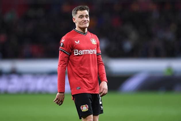 Fußball Europa League Viertelfinale Bayer 04 Leverkusen - Union Saint-Gilloise am 13.04.2023 in der BayArena in Leverkusen Florian Wirtz ( Leverkusen ) enttäuscht