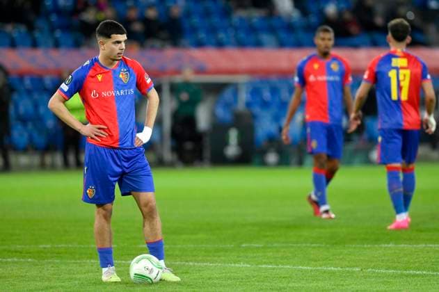 Mohamed Zeki Amdouni, FCB, FC Basel - OGC Nice, Viertelfinal UEFA Europa Conference, Fussball, 13.04.2023