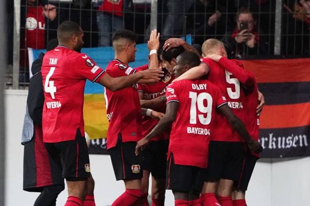 Fussball,UEFA Europa League 2022 2023, Bayer 04 Leverkusen -Union Saint Gilloise, 13.04.2023, Bayarena Leverkusen, Bayer 04 Leverkusen, jubeln