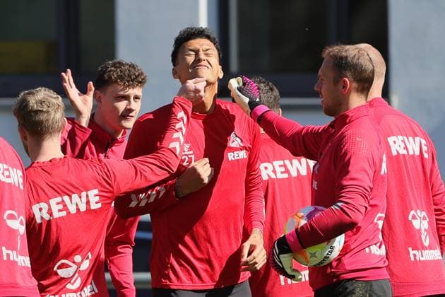 Sport Themen der Woche KW15 Sport Bilder des Tages 1. FC Köln 1. FC Köln, Training, Mitte: Davie Selke (1. FC Köln), 14.04.2023, Bild: *** 1 FC Cologne 1 FC Cologne, training, center Davie Selke 1 FC Cologne , 14 04 2023, picture