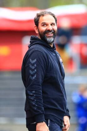 Trainer Stefan Ruthenbeck (Koeln) laechelt 1. FC Koeln vs 1. FSV Mainz 05, Fussball, A-Junioren-Bundesliga, 14.04.2023 DFB regulations prohibit any use of photographs as image sequences and or quasi-video. 1. FC Koeln vs 1. FSV Mainz 05, Fussball, A-Junioren-Bundesliga, 14.04.2023 Koeln