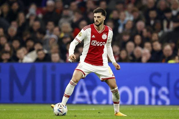 AMSTERDAM - Florian Grillitsch of Ajax during the Dutch premier league match between Ajax Amsterdam and FC Emmen at the Johan Cruijff ArenA on April 16, 2023 in Amsterdam, Netherlands. ANP MAURICE VAN STONE Dutch Eredivisie 2022 2023 xVIxANPxSportx xxANPxIVx 467198572 originalFilename: 467198572.jpg