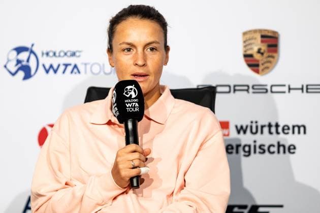 Tatjana Maria im Interview Porsche Tennis Grand Prix GP Stuttgart 2023, Billie Jean King Cup, Porsche-Arena, 17.04.2023 Porsche Tennis Grand Prix GP Stuttgart 2023 Porsche-Arena, 15.04.2023 Stuttgart Copyright: xEibner-Pressefoto RogerxBuerkex EP_EER