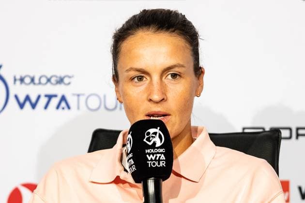 Tatjana Maria im Interview Porsche Tennis Grand Prix GP Stuttgart 2023, Billie Jean King Cup, Porsche-Arena, 17.04.2023 Porsche Tennis Grand Prix GP Stuttgart 2023 Porsche-Arena, 15.04.2023 Stuttgart Copyright: xEibner-Pressefoto RogerxBuerkex EP_EER