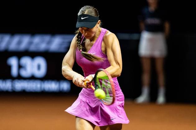 Tamara Korpatsch (GER) vs Cristina Bucsa (ESP) im Bild Tamara Korpatsch (GER) Porsche Tennis Grand Prix GP Stuttgart 2023, Billie Jean King Cup, Porsche-Arena, 17.04.2023 Porsche Tennis Grand Prix GP Stuttgart 2023 Porsche-Arena, 17.04.2023 Stuttgart Copyright: xEibner-Pressefoto RogerxBuerkex EP_EER