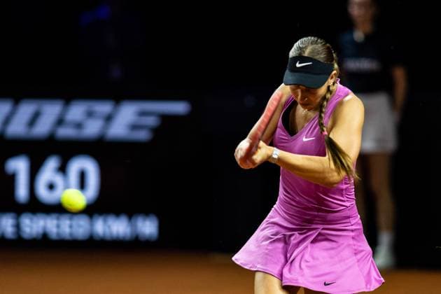 Tamara Korpatsch (GER) vs Cristina Bucsa (ESP) im Bild Tamara Korpatsch (GER) Porsche Tennis Grand Prix GP Stuttgart 2023, Billie Jean King Cup, Porsche-Arena, 17.04.2023 Porsche Tennis Grand Prix GP Stuttgart 2023 Porsche-Arena, 17.04.2023 Stuttgart Copyright: xEibner-Pressefoto RogerxBuerkex EP_EER
