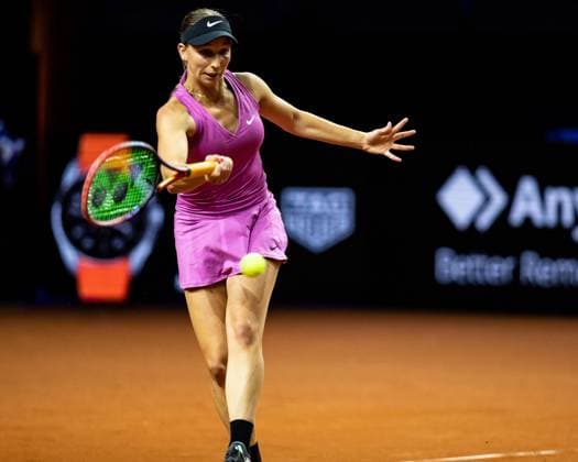 Tamara Korpatsch (GER) vs Cristina Bucsa (ESP) im Bild Tamara Korpatsch (GER) Porsche Tennis Grand Prix GP Stuttgart 2023, Billie Jean King Cup, Porsche-Arena, 17.04.2023 Porsche Tennis Grand Prix GP Stuttgart 2023 Porsche-Arena, 17.04.2023 Stuttgart Copyright: xEibner-Pressefoto RogerxBuerkex EP_EER