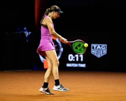 Tamara Korpatsch (GER) vs Cristina Bucsa (ESP) im Bild Tamara Korpatsch (GER) Porsche Tennis Grand Prix GP Stuttgart 2023, Billie Jean King Cup, Porsche-Arena, 17.04.2023 Porsche Tennis Grand Prix GP Stuttgart 2023 Porsche-Arena, 17.04.2023 Stuttgart Copyright: xEibner-Pressefoto RogerxBuerkex EP_EER