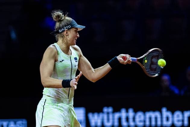Match Martina Trevisan vs. Beatriz Haddad Maia im Bild Beatriz Haddad Maia (BRA) Porsche Tennis Grand Prix GP Stuttgart 2023, Billie Jean King Cup, Porsche-Arena, 18.04.2023 Porsche Tennis Grand Prix GP Stuttgart 2023 Porsche-Arena, 18.04.2023 Stuttgart Copyright: xEibner-Pressefoto RogerxBuerkex EP_EER
