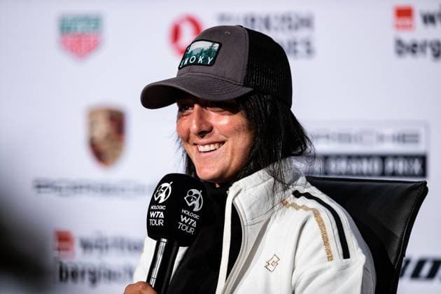 Ons Jabeur im Interview Weltrangliste 4 Porsche Tennis Grand Prix GP Stuttgart 2023, Billie Jean King Cup, Porsche-Arena, 18.04.2023 Porsche Tennis Grand Prix GP Stuttgart 2023 Porsche-Arena, 18.04.2023 Stuttgart Copyright: xEibner-Pressefoto RogerxBuerkex EP_EER