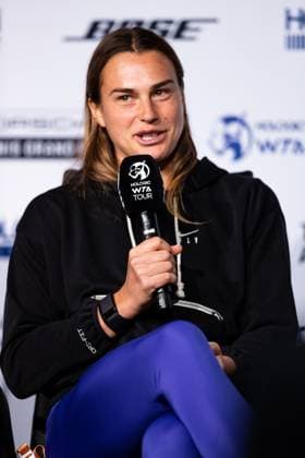 Aryna Sabalenka (RUS) im Interview Weltrangliste 2 Porsche Tennis Grand Prix GP Stuttgart 2023, Billie Jean King Cup, Porsche-Arena, 18.04.2023 Porsche Tennis Grand Prix GP Stuttgart 2023 Porsche-Arena, 18.04.2023 Stuttgart Copyright: xEibner-Pressefoto RogerxBuerkex EP_EER