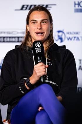 Aryna Sabalenka (RUS) im Interview Weltrangliste 2 Porsche Tennis Grand Prix GP Stuttgart 2023, Billie Jean King Cup, Porsche-Arena, 18.04.2023 Porsche Tennis Grand Prix GP Stuttgart 2023 Porsche-Arena, 18.04.2023 Stuttgart Copyright: xEibner-Pressefoto RogerxBuerkex EP_EER