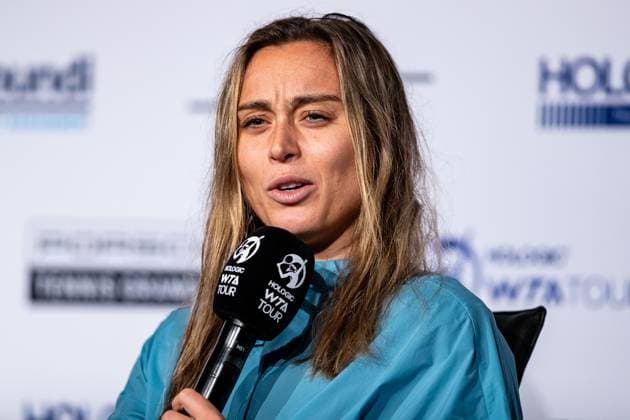 Paula Badosa (ESP) im Interview Porsche Tennis Grand Prix GP Stuttgart 2023, Billie Jean King Cup, Porsche-Arena, 18.04.2023 Porsche Tennis Grand Prix GP Stuttgart 2023 Porsche-Arena, 18.04.2023 Stuttgart Copyright: xEibner-Pressefoto RogerxBuerkex EP_EER