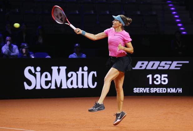 18.04.2023, Deutschland, Stuttgart, Porsche Tennis Grand Prix 2023, Tatjana Maria (GER)
