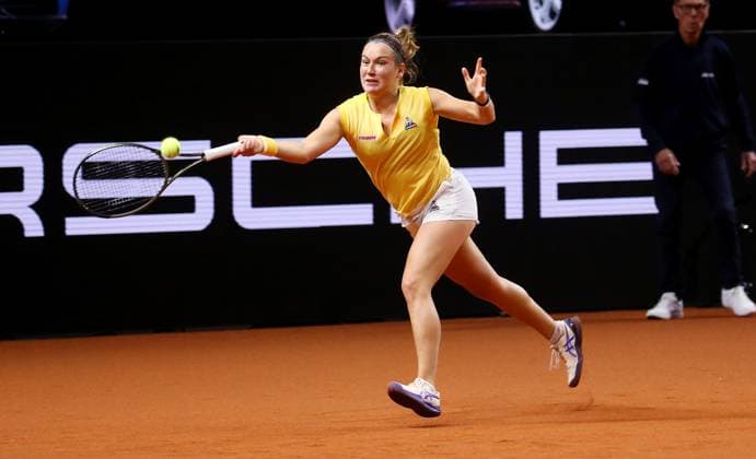 18.04.2023, Deutschland, Stuttgart, Porsche Tennis Grand Prix 2023, Ylena In-Albon (SUI)