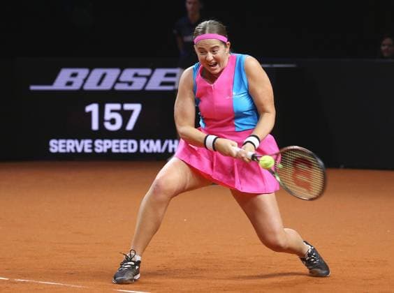 18.04.2023, Deutschland, Stuttgart, Porsche Tennis Grand Prix 2023, Jelena Ostapenko (LAT)