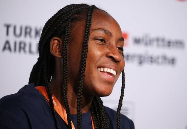 19.04.2023, Deutschland, Stuttgart, Porsche Tennis Grand Prix 2023, Coco Gauff (USA) j