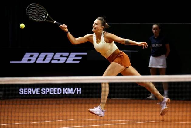 19.04.2023, Deutschland, Stuttgart, Porsche Tennis Grand Prix 2023, Aryna Sabalenka