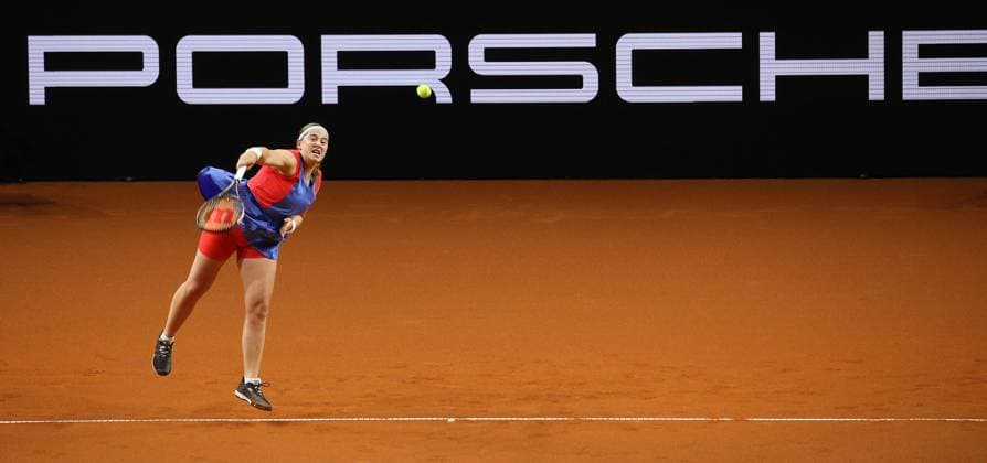 19.04.2023, Deutschland, Stuttgart, Porsche Tennis Grand Prix 2023, Jelena Ostapenko
