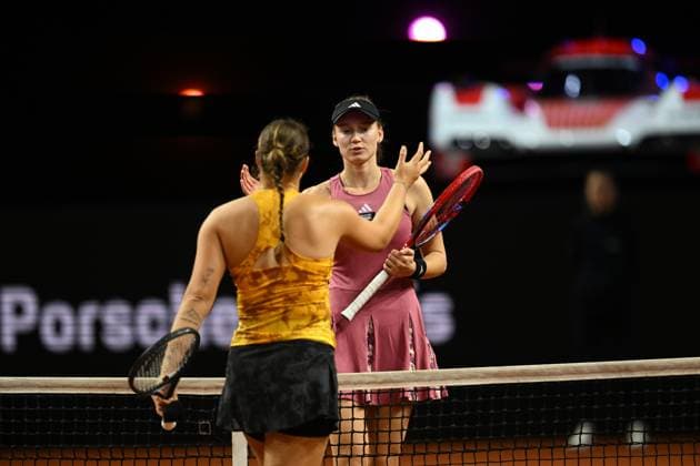 Tennis, WTA-Turnier in Stuttgart Porsche Tennis Grand Prix Elena Rybakina, KAZ