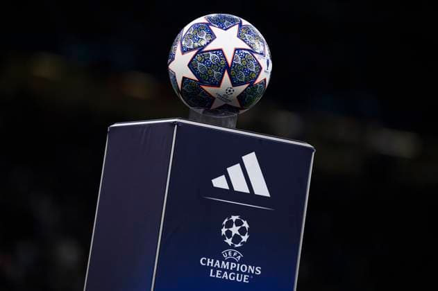 FC Internazionale v SL Benfica - Serie A Official UEFA Champions League Adidas match ball UCL Pro Istanbul is seen on a plinth prior to the UEFA Champions League quarterfinal second leg football match between FC Internazionale and SL Benfica. Milan Italy Copyright: xNicolòxCampox