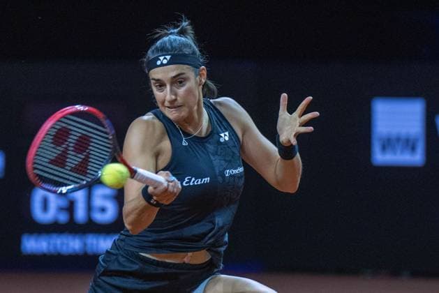 Caroline Garcia (FRA). Deutschland, Stuttgart, 20.04.2023, Tennis, Porsche Tennis Grand Prix, 2023, 2. Runde, Tatjana Marie (GER) - Caroline Garcia (FRA), Porsche Arena Foto: A2 Bildagentur Peter Hartenfelser