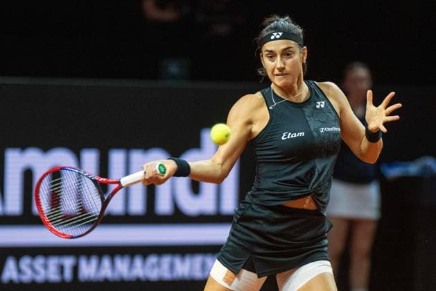 Caroline Garcia (FRA). Deutschland, Stuttgart, 20.04.2023, Tennis, Porsche Tennis Grand Prix, 2023, 2. Runde, Tatjana Marie (GER) - Caroline Garcia (FRA), Porsche Arena Foto: A2 Bildagentur Peter Hartenfelser