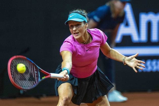Tatjana Maria (GER). Deutschland, Stuttgart, 20.04.2023, Tennis, Porsche Tennis Grand Prix, 2023, 2. Runde, Tatjana Marie (GER) - Caroline Garcia (FRA), Porsche Arena Foto: A2 Bildagentur Peter Hartenfelser
