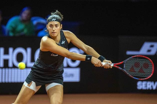 Caroline Garcia (FRA). Deutschland, Stuttgart, 20.04.2023, Tennis, Porsche Tennis Grand Prix, 2023, 2. Runde, Tatjana Marie (GER) - Caroline Garcia (FRA), Porsche Arena Foto: A2 Bildagentur Peter Hartenfelser