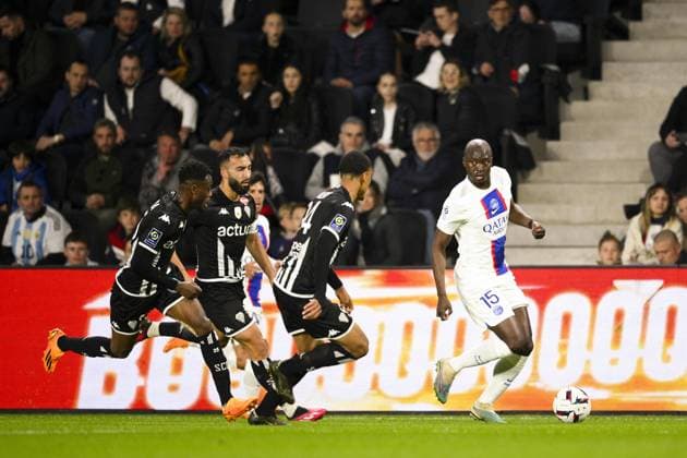 Danilo Pereira (PSG) FOOTBALL : Angers vs PSG - Ligue1 - 21 04 2023 JBAutissier Panoramic 