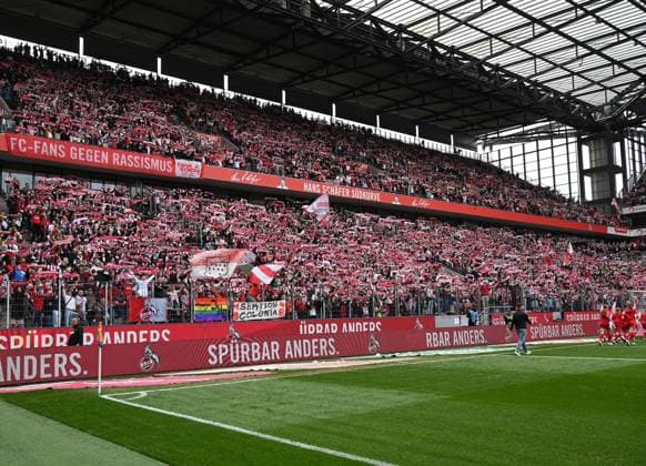23.04.2023, Cologne, Germany, Rhein-Energie-Stadium, 1. FC Koeln vs Eintracht Frankfurt - Frauen Bundesliga, Fans 1. FC Koeln Innenansicht (Foto Ralf Treese, Ralf Treese) DFB DFL REGULATIONS PROHIBIT ANY USE OF PHOTOGRAPHS AS IMAGE SEQUENCES AND OR QUASI-VIDEO. Cologne Rhein-Energie-Stadium North Rhine-Westphalia Germany