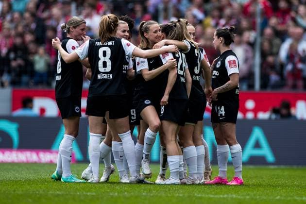 FLYERALARM Frauen Fussball Bundesliga, 1. FC Koeln - Eintracht Frankfurt Jubel zum 0:1 durch Barbara Dunst (Eintracht Frankfurt 28) FLYERALARM Frauen Fussball Bundesliga, 1. FC Koeln - Eintracht Frankfurt, Koeln, Rheinenergiestadion Copyright: xBEAUTIFULxSPORTS Wunderlx