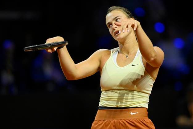 Aryna Sabalenka (BLR) enttaeuscht Gestik Geste Tennis Damen Porsche-Cup Porsche Tennis Grand Prix GP Stuttgart 2023 Finale Porsche Arena 23.04.2022 DFL REGULATIONS PROHIBIT ANY USE OF PHOTOGRAPHS AS IMAGE SEQUENCES AND OR QUASI-VIDEO Porsche Tennis Grand Prix GP Stuttgart 2023