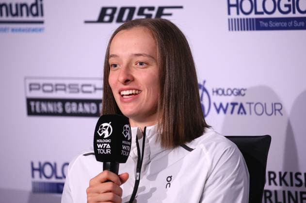 23.04.2023, Deutschland, Stuttgart, Porsche Tennis Grand Prix 2023 Finale, Iga Swiatek (POL)