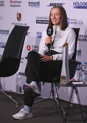 23.04.2023, Deutschland, Stuttgart, Porsche Tennis Grand Prix 2023 Finale, Iga Swiatek (POL)