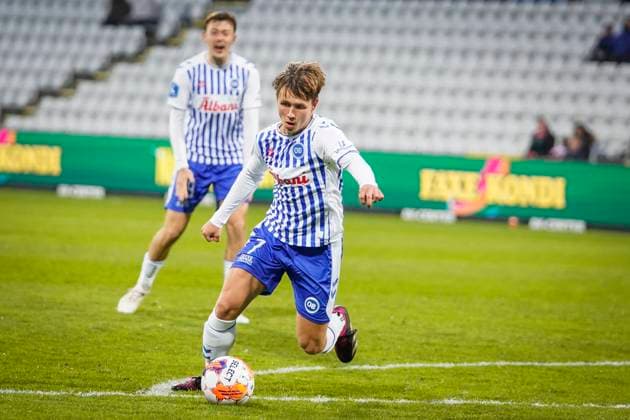 Odense Boldklub v Lyngby Boldklub, Danish 3F Superliga football, Odense, Denmark Odense, Denmark. 24th, April 2023. Naatan Skytta (7) of OB seen during the 3F Superliga match between Odense Boldklub and Lyngby Boldklub at Nature Energy Park in Odense. Odense Denmark  Copyright: xGonzalesxPhoto KentxRasmussenx