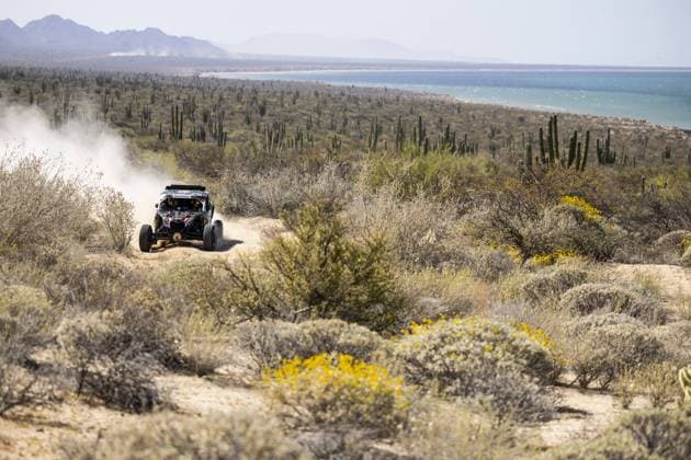 308 EKSTROM Mattias (swe), BERGKVIST Emil (swe), South Racing Can-Am, Can-Am Maverick, FIA W2RC, action during the Stage 2 of the Sonora Rally 2023, 3rd round of the 2023 World Rally-Raid Championship, between Hermosillo and Penasco on April 25th, 2023 in Penasco, Mexico - AUTO - W2RC - SONORA RALLY 2023 DPPI Panoramic  05323003__DE_7322
