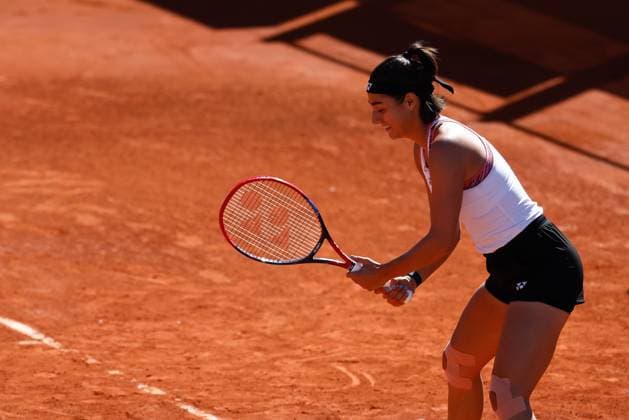 April 26, 2023, MADRID, MADRID, SPAIN: Caroline Garcia of France practices during the Mutua Madrid Open 2023 celebrated at Caja Magica on March 26, 2023 in Madrid, Spain. MADRID SPAIN - ZUMAa181 20230426_zaa_a181_021 Copyright: xOscarxJ.xBarrosox