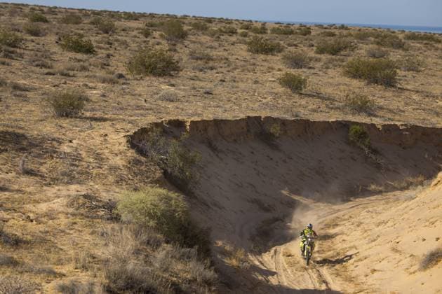 54 GARRIDO ALONSO Mario (spa), Husqvarna, action during the Stage 3 of the Sonora Rally 2023, 3rd round of the 2023 World Rally-Raid Championship, around Penasco on April 26th, 2023 in Penasco, Mexico - AUTO - W2RC - SONORA RALLY 2023 DPPI Panoramic  05323003__DE_7965