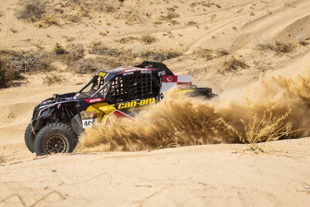 400 BACIUSKA Rokas (ltu), VIDAL MONTIJANO Oriol (spa), Red Bull Can-Am Factory, BRP Can-Am Maverick XRS Turbo, FIA W2RC, action during the Stage 3 of the Sonora Rally 2023, 3rd round of the 2023 World Rally-Raid Championship, around Penasco on April 26th, 2023 in Penasco, Mexico - AUTO - W2RC - SONORA RALLY 2023 DPPI Panoramic  05323003__DE_8173