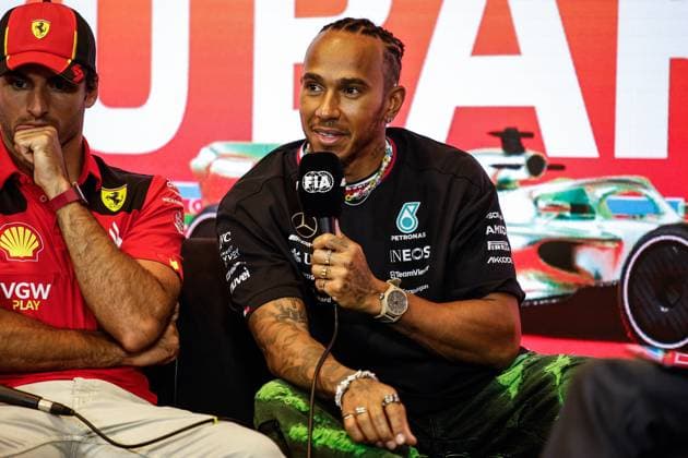 44 Lewis Hamilton (GBR, Mercedes-AMG Petronas F1 Team), F1 Grand Prix of Azerbaijan at Baku City Circuit on April 27, 2023 in Baku, Azerbaijan. (Photo by HOCH ZWEI) Baku Azerbaijan