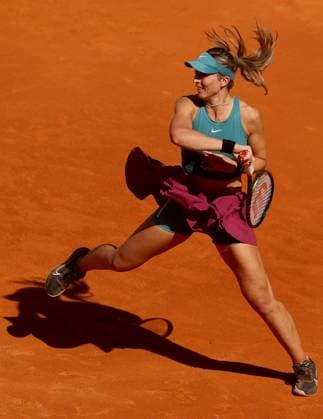 Mandatory Credit: Photo by Ella Ling Shutterstock (13889088aq) Paula Badosa of Spain in action Mutua Madrid Open, Day 4 Tennis, La Caja Magica, Madrid, Spain - 28th Apr 2023 Mutua Madrid Open, Day 4 Tennis, La Caja Magica, Madrid, Spain - 28th Apr 2023  Copyright: xEllaxLing Shutterstockx 13889088aq