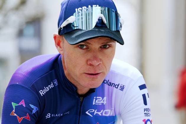 Foto Manuel Geisser 27.04.2023 76. Tour de Romandie . 2.Etappe Moteau - La Chaux-de.Fonds .Bild : Chris Froome (GBR) Team Israel Premier Tech Aktion Einzelbild