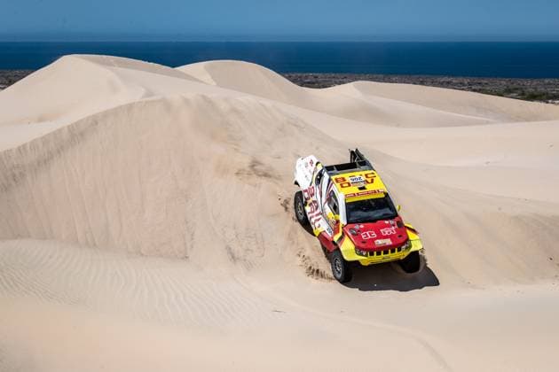 206 ZHANG Guoyu (chn), MENA Oriol (spa), BAIC ORV, BAIC ORV BJ40, FIA W2RC, action during the Stage 4 of the Sonora Rally 2023, 3rd round of the 2023 World Rally-Raid Championship, around Penasco on April 27th, 2023 in Penasco, Mexico - AUTO - W2RC - SONORA RALLY 2023 DPPI Panoramic  CrisBarni_st4_sr23_64919-3956