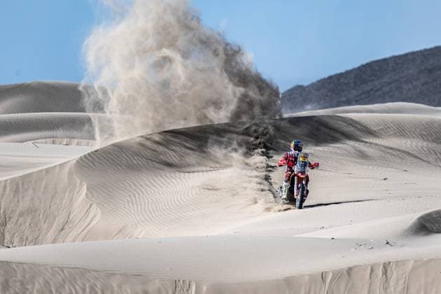 18 SANDERS Daniel (aus), Red Bull GasGas Factory, GasGas 450 Rally Factory, FIM W2RC, action during the Stage 4 of the Sonora Rally 2023, 3rd round of the 2023 World Rally-Raid Championship, around Penasco on April 27th, 2023 in Penasco, Mexico - AUTO - W2RC - SONORA RALLY 2023 DPPI Panoramic  EdoBauer_S4_SON23__EDU8179
