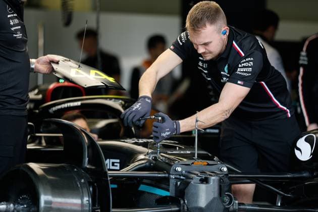 Mercedes-AMG Petronas F1 Team, F1 Grand Prix of Azerbaijan at Baku City Circuit on April 28, 2023 in Baku, Azerbaijan. (Photo by HOCH ZWEI) Baku Azerbaijan