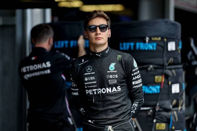 63 George Russell (GBR, Mercedes-AMG Petronas F1 Team), F1 Grand Prix of Azerbaijan at Baku City Circuit on April 28, 2023 in Baku, Azerbaijan. (Photo by HOCH ZWEI) Baku Azerbaijan