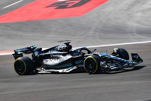 Formel 1 GP Baku Azerbaijan. Freitag 28.04.2023 George Russell (GBR) Mercedes AMG F1 Team; Formel 1 GP Baku Azerbaijan. Freitag 28.04.2023 Copyright: xBEAUTIFULxSPORTS Erlhofx
