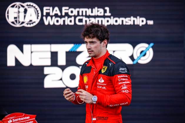 LECLERC Charles (mco), Scuderia Ferrari SF-23, portrait pole position during the Formula 1 Azerbaijan Grand Prix 2023, 4th round of the 2023 Formula One World Championship, WM, Weltmeisterschaft from April 28 to 30, 2023 on the Baku City Circuit, in Baku, Azerbaijan - F1 - AZERBAIJAN GRAND PRIX 2023 DPPI Panoramic  00122008__R5_0286